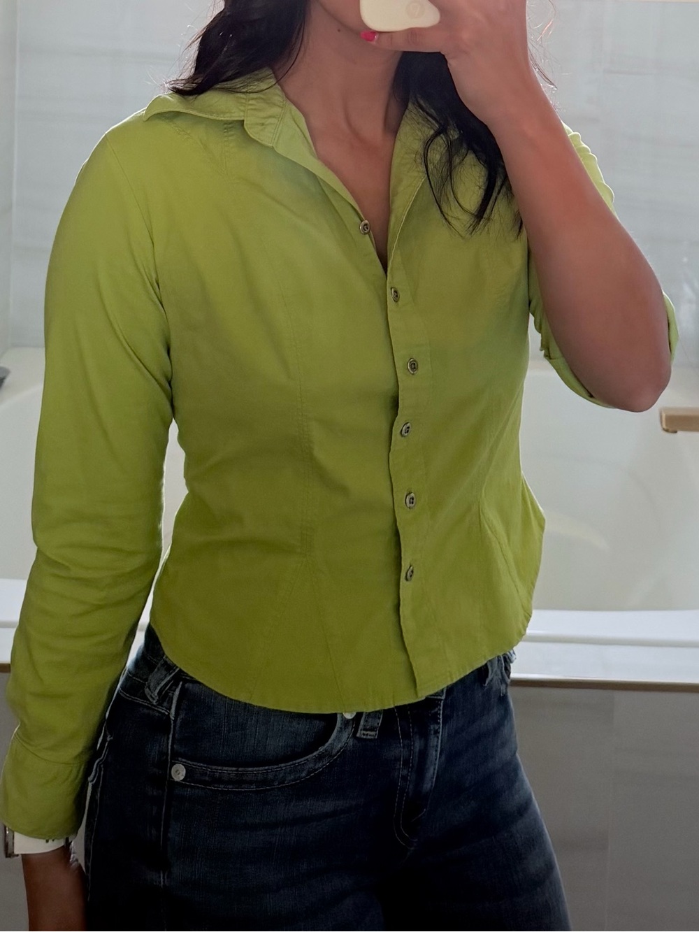 🍋🟩 Green Button Down Shirt